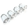Set of 4 Silver Velocity Stacks - 35mm - Silver