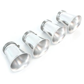 Set of 4 Silver Velocity Stacks - 35mm - Silver - Compatible with Honda CB350F CB400F Four