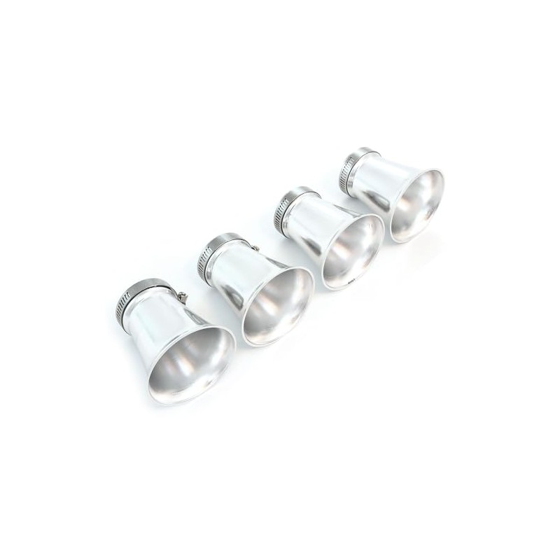 Set of 4 Silver Velocity Stacks - 35mm - Silver