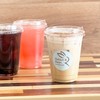 [100 Sets] 24 oz Disposable Clear Plastic Coffee Cups with