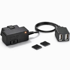 010-12530-23 Constant Power Cable for Garmin Dash Cam 46 47 56 57 66W 67W, Live, Mini, Mini 2 3, Tandem, X110, X210, X310, DashCam, Fits Vehicle's OBD-II Port for Power Even When Parked and Turned Off