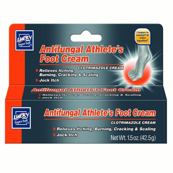 Lucky Super Soft Antifungal Athlete's Foot Cream, 1.5 Ounce