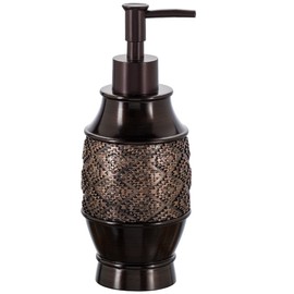 Creative Scents Dublin Brown Soap Dispenser for Bathroom - Decorative Lotion Dispenser with Durable Matching Pump for Countertop - Modern Liquid Soap Dispenser Holds 8 Oz.