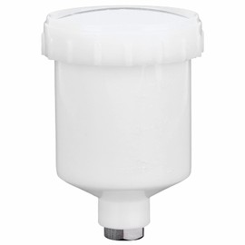 125mL Spray Gun Cup Plastic + Stainless Steel Feed Paint Cup Replacement Pot 15mm Thread Connector