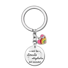 POIUYTRE Keyring for Women, Gift for Women, Be the Best Newborn in the World, Gift for Ladies, Christmas, Wife's Birthday Gift, Silver / black, l