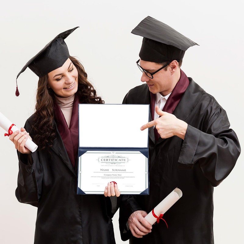 Misscom Diploma Cover 8.5" x11" Diploma Holder of Graduation Leatherette