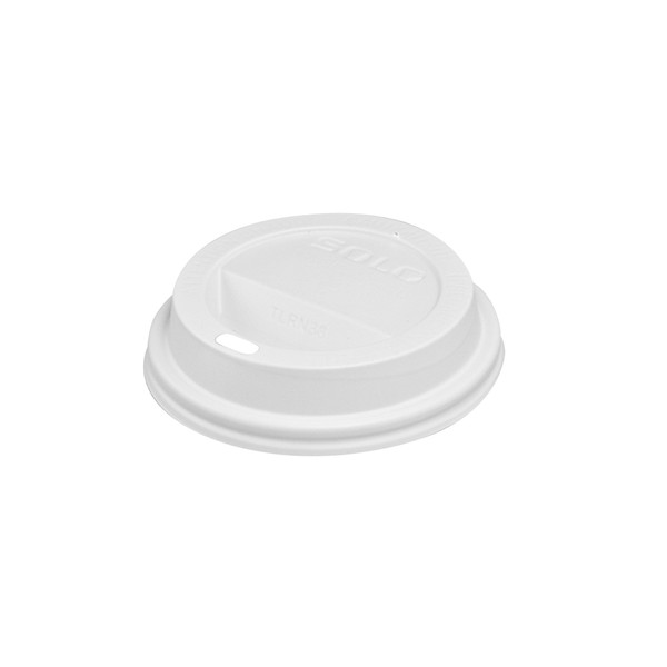 Solo TL38R2-0007 White Traveler Plastic Lid - For Solo Paper Hot Cups (Case of 1000)