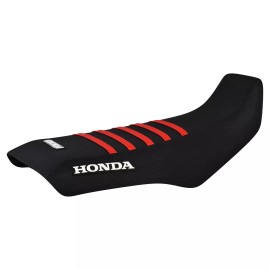 Honda TRX 125 FOURTRAX 125 Seat cover 1985 - 1986 ALL BLACK / RED ribs Logo #274