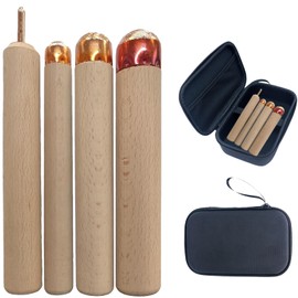 Flint Knapping Tools Kit Obsidian Crafting Tool, Dragon Crystal Stone Age Toolkit, Flint Napping Tools for Both Pros and Beginners, Including 1 Pressure Flaker,3 Copper Boppers,1 Tool Bag