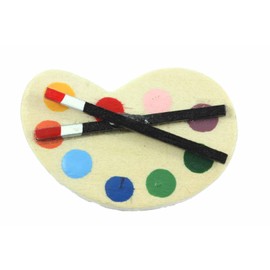 Miniblings Painting Palette Brooch Pin Badge Button Badge Paint Artist Wood