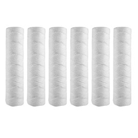 Tuperoymse 10 Micrometre String Wound Sediment Water Filter,6 Pack,Whole House Sediment Filtration,Universal