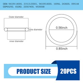 20 PCS Oil Drain Plug Gasket, M14 Heat-Resistant & Leakproof Oil Crush Sealing Washer, Vehicle Differential Transmission Drain Plug O-Ring, for OEM 94109-14000, 21513-23001, Honda, Accord, Acura, Kia