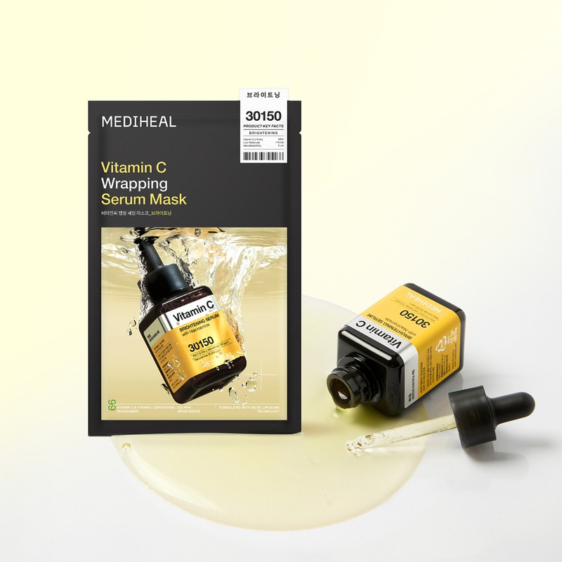 Mediheal Wrapping Serum Mask Vitamin C, 10 Sheets, 1 Pack
