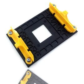 NMD&LR CPU Backplate, Plastic Backplane For Radiator Fan Bottom Shelf Suitable For AM4 AMD Bracket B350 X370 A320 Motherboard (YELLOW)