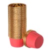 HARFINGTON Golden Red Cupcake Cups, 50pcs Aluminum Foil 3.5oz Standard