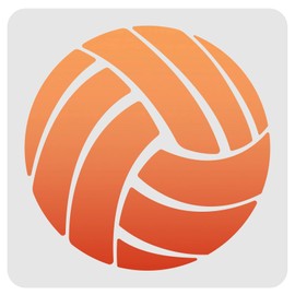 FINGERINSPIRE Volleyball Drawing Painting Stencils Templates 11.8x11.8 inch Plastic Stencils Decoration Square Reusable Stencils for Painting on Wood, Floor, Wall and Fabric