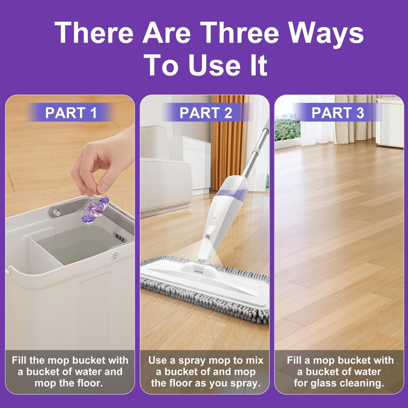 JOYMOOP Floor Cleaner for Mopping, 30 PCS Mopping Solution, Hardwood