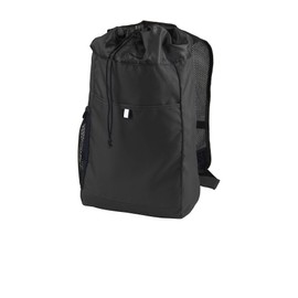 Port Authority Hybrid Backpack, Black/Black, One Size