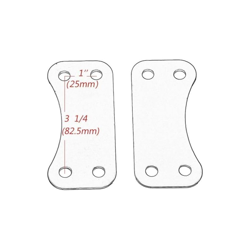 Front 21'' Wheel Fender Risers/Lift Brackets Adapter Set for 2014-2025