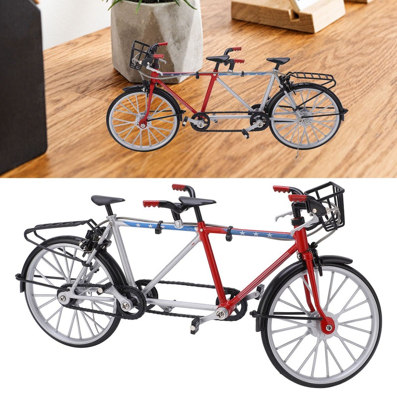 Bicycle Model Tandem Bicycle 1/10 Simulation Bike Detachable for Boys