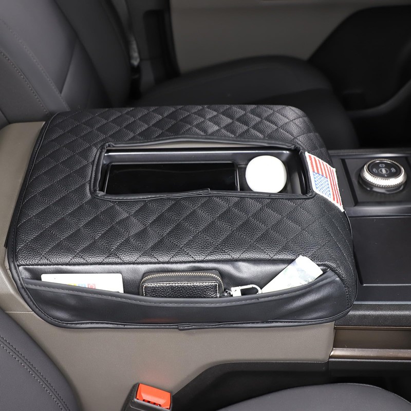 Suetlcoity Upgraded Center Console Cover for Hummer EV Accessories Microfiber
