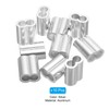 sourcing map 5/16" 8mm Aluminum Crimping Loop Sleeve Double Ferrule