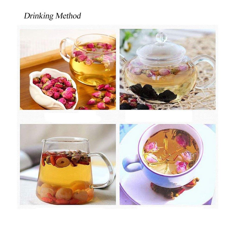 MQUPIN Rose Bud Tea Dried Red Rose Petal Flower Edible