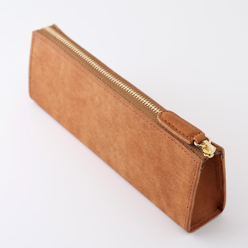 Slip-On Pen Case, PB Zipper Pen Case, L, IPV-6501, Cognac