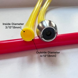 ISHEIMYHO 4pcs Colorful Cutalable Foam Cannon Straw with 2PCS Stainless Steel Weighted Filter Balls,Replacement Foam Blaster Dip Tube Parts,Pressure Wassher Foam Cannon Dip Tubes Hose Attachment.