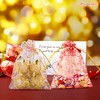 120 Pcs Valentine's Day Organza Bags, 3.5x4.7 inch Drawstring Gift
