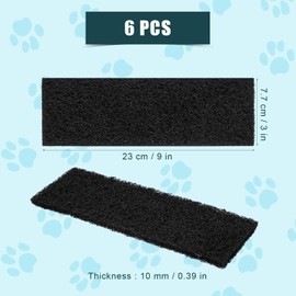 NQEUEPN 6pcs Carbon Filters for Litter Robot 3, Activated Charcoal Filters Replacement Carbon Filters for Litter Box Cat Litter Box Filters Replacement for Litter Robot 3 (Black)