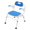 Folding Shower Chair with Armrests and Back, 275lbs Capacity Heavy