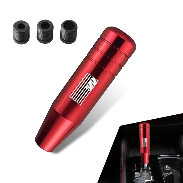 SLIMI 1 PC Gear Stick Shifter Knobs, American FlagMetal Shift