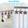AGPtek Star Shower Curtain Hooks, 12PCS Anti Rust Decorative Resin
