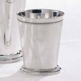 Liards Mint Julep Cups, 4.5" H Set of 2 Glasses for Party Bar Home Restaurant, 12 oz Metal Cocktail Glasses for Beer Juice Beverage, Silver Barware. Tarnish Resistant.