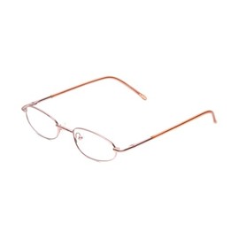 Calabria Metal Flex KIDS TT Oval Blue Light Blocking Reading Glasses +1.75 Light Metallic Pink Girls 44mm