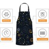 Smooffly Sun Moon Star Apron,Adjustable Neck Bib Apron for Men