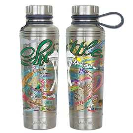 Catstudio Seattle Stainless Steel Water Bottle | BPA Free Triple Wall Insulation with Non Slip Bottom | Great for Running, Hiking, Sports, & Travel