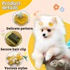 LuckyOpt 5Pcs Pet Hair Clips Set, Cute Dog Barrettes for