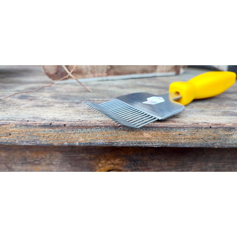 Apiformes Entdeckel Cradle Metal with 19 Straight Nails, Yellow Handle/Honey