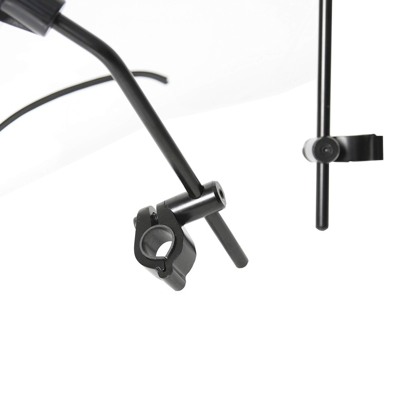 7BLACKSMITHS Universal 15” Motorcycle Windshield Height Clear Large Windscreen Compatible