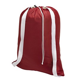 Backpack Laundry Bag, Red - 22" X 28" - Two Shoulder Straps for Easy Backpack Carrying and Drawstring Closure. These Nylon Laundry Bags Come in a Variety of Attractive Colors and Patterns.