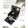 SafeDelux Extra Large Bamboo Stash Box with Combination Lock, Smell