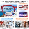 MARE AZZURO Large Round Bifocal Reading Glasses 3.5 Women Blue