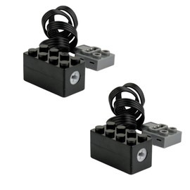 RCmall MOC S Drive Motor Building Block Low Speed High Torque Motor Support Forward & Reverse Power Function (2x4 Brick Size) 2pcs
