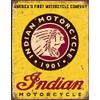 Desperate Enterprises Indian Motorcycle Since 1901 Tin Sign, 12.5" W x 16" H