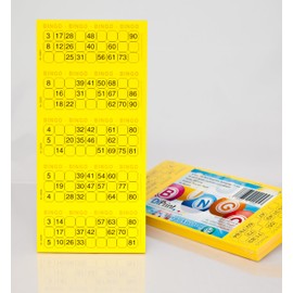 DiPrint Bingo Ticket Block System 15 of 90 Balls (Yellow)