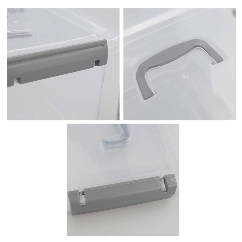 Neadas 6 Quart Plastic Storage Containers with Lids and Handles,