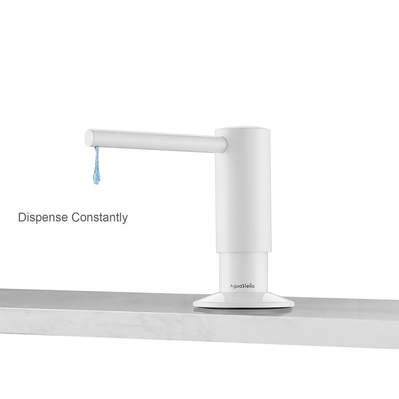 AguaStella ASF026W Bulit in Soap Dispenser Shiny White for Kitchen