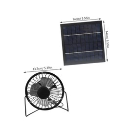 KONTONTY 1 Set Solar Panel Pet House Fan Kit Energy Efficient Cooling Fan for Dogs Chickens Greenhouses Lightweight Quiet Operation Includes